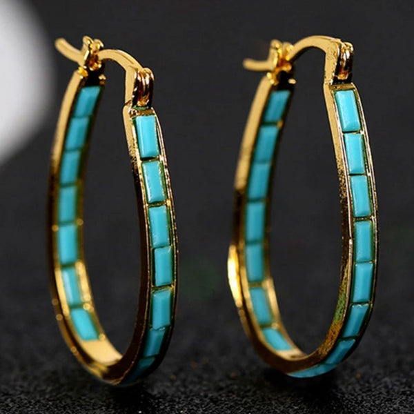 Caspian Edge Gold Hoops