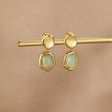 Gold Aquamarine Drop Earrings