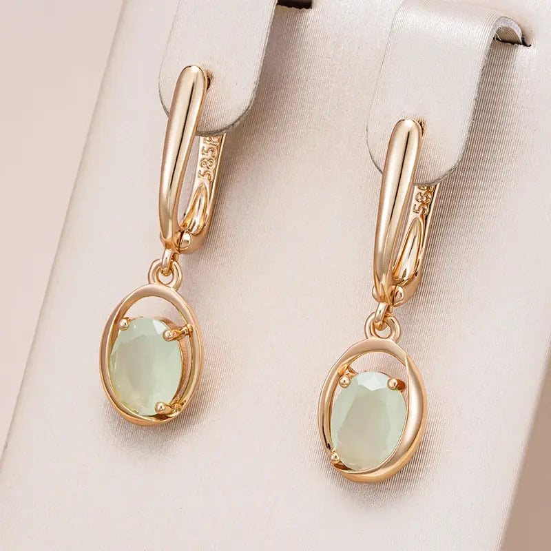Green Crystal Earrings