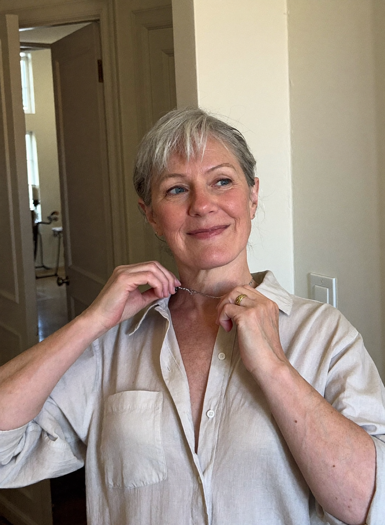Wearing a Prescott necklace on an ordinary morning