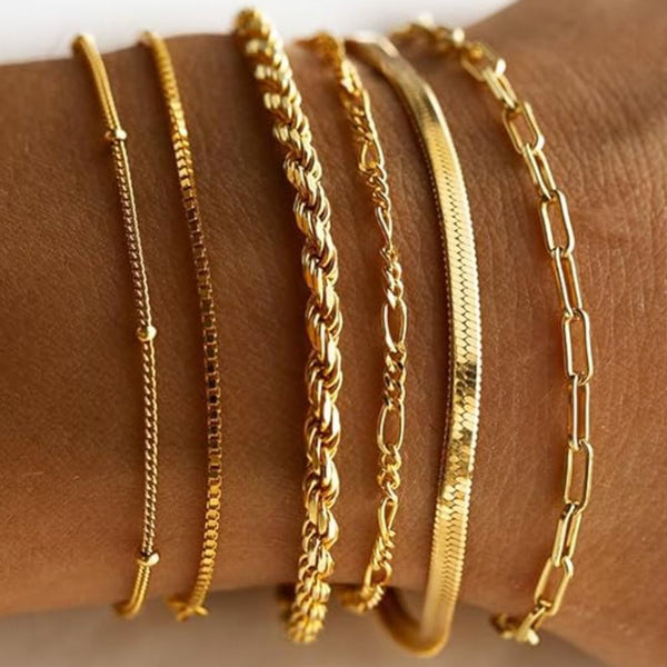 Isabella Classic Gold Bracelet Set